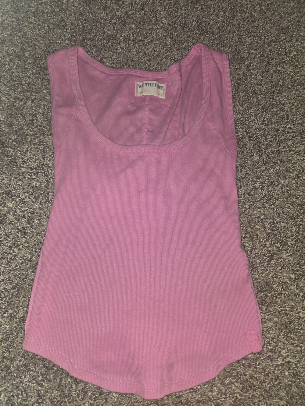 We The Free Kate Tank Top Ribbed Pink XS